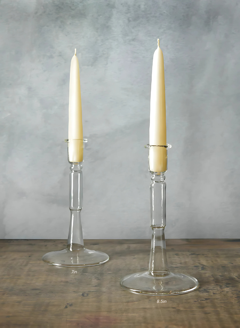 Lumier Glass Taper Holder Decor Jamali Garden