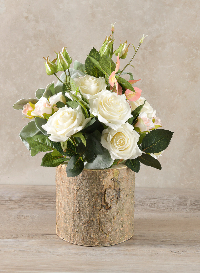 Forest Log Wood Vase Decor Jamali Garden