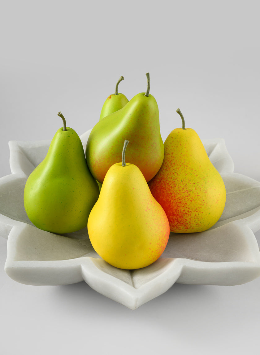 Barlett Multi Color Ripe Pears, Set of 6 Decor Jamali Garden