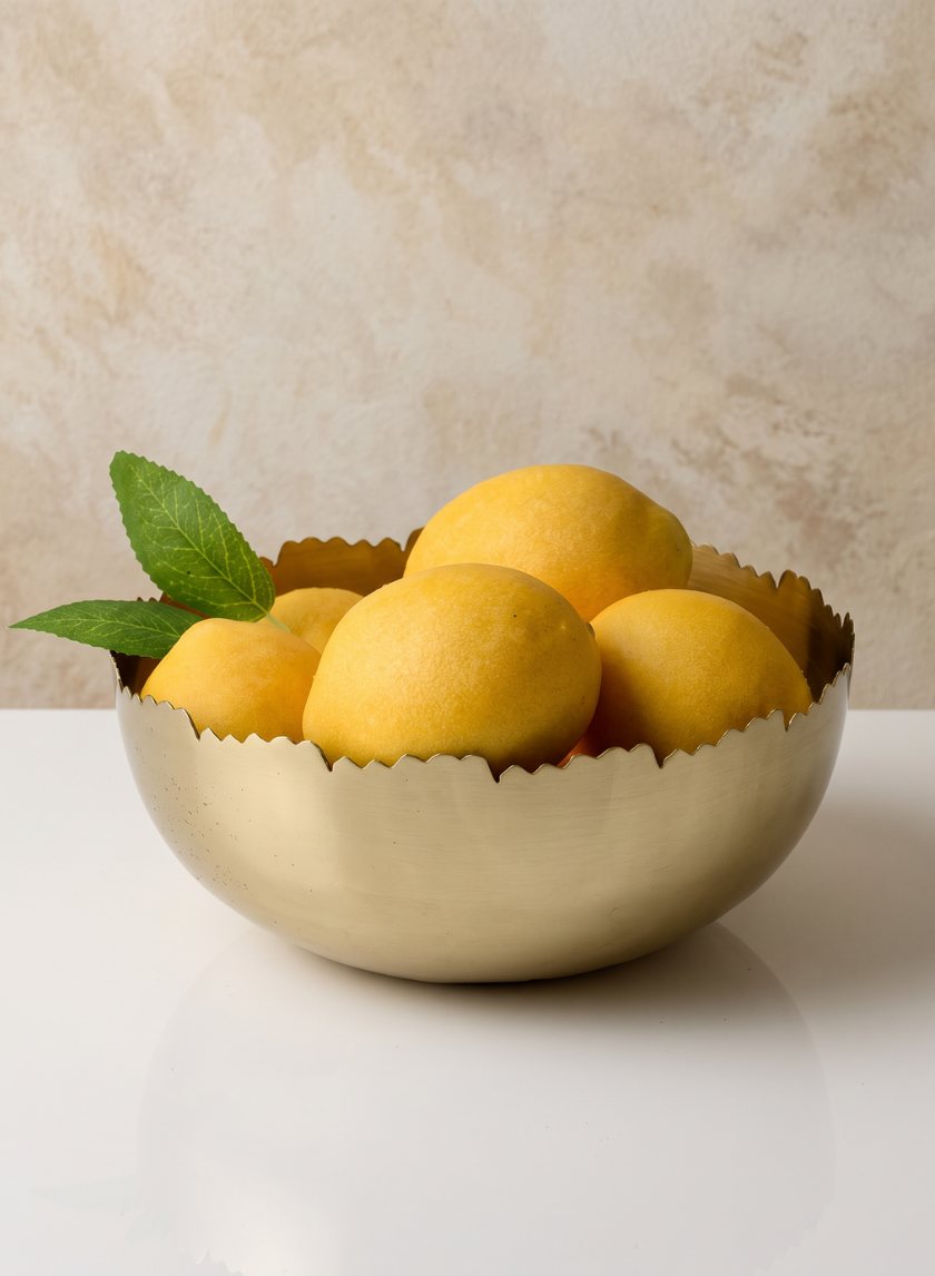 6.75in Wide Alamgir Gold Iron Bowl Decor Jamali Garden