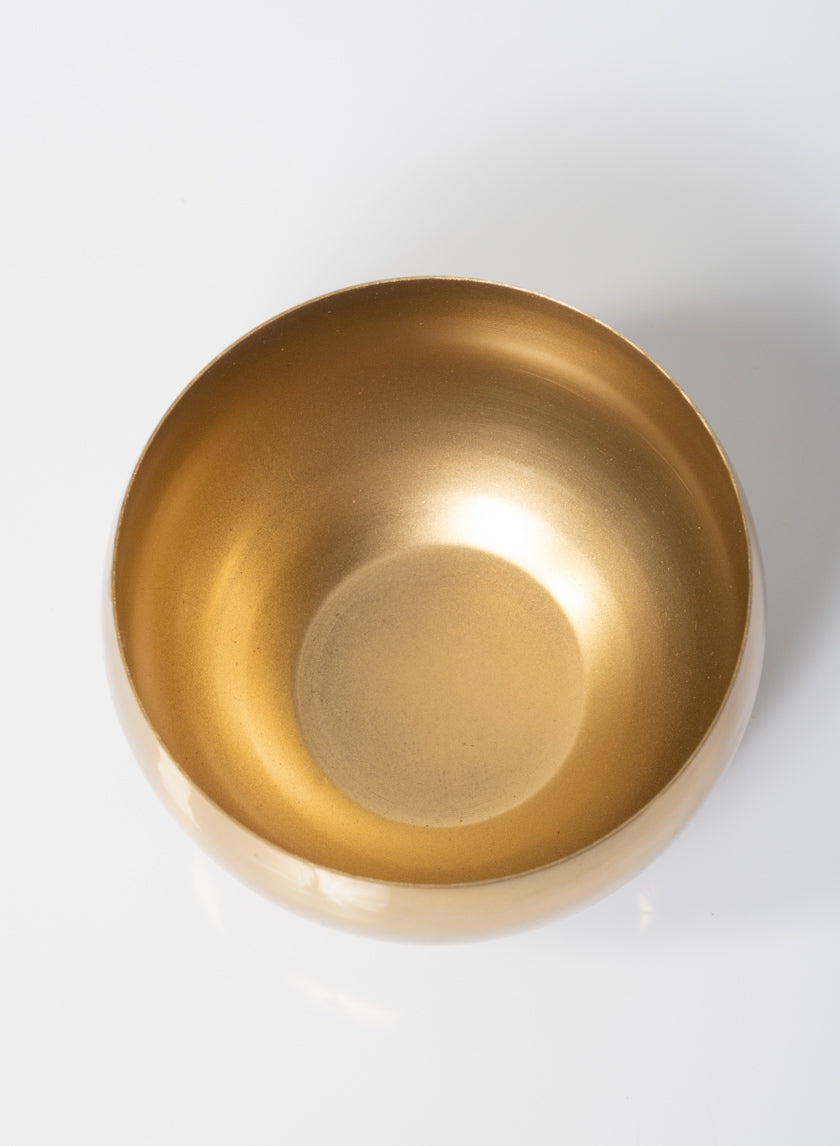 5.25in Wide Gold Steel Bowl Decor Jamali Garden