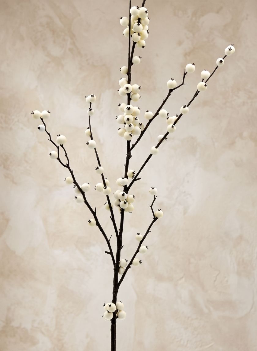 45in Long Cream Berry Spray, Case of 12 Decor Jamali Garden
