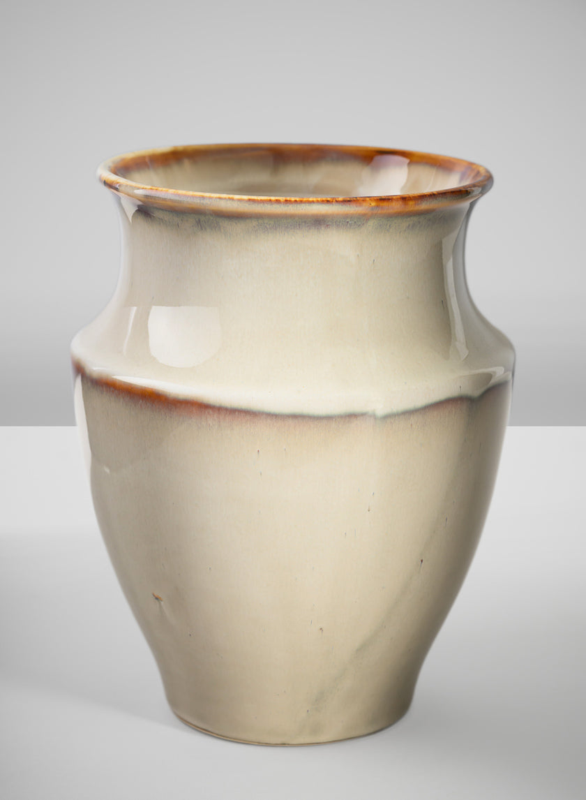 8in Tall Cream Evora Ceramic Vase Decor Jamali Garden