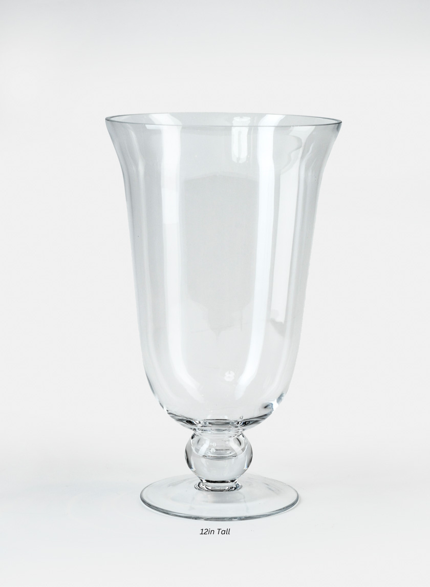 Vienna Clear Glass Urns Decor Jamali Garden 12in Tall EACH