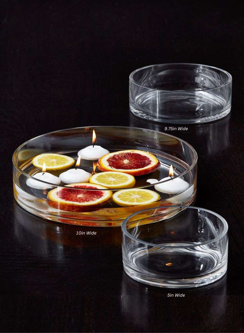Transparent Glass Bowls, Set of 2 Decor Jamali Garden