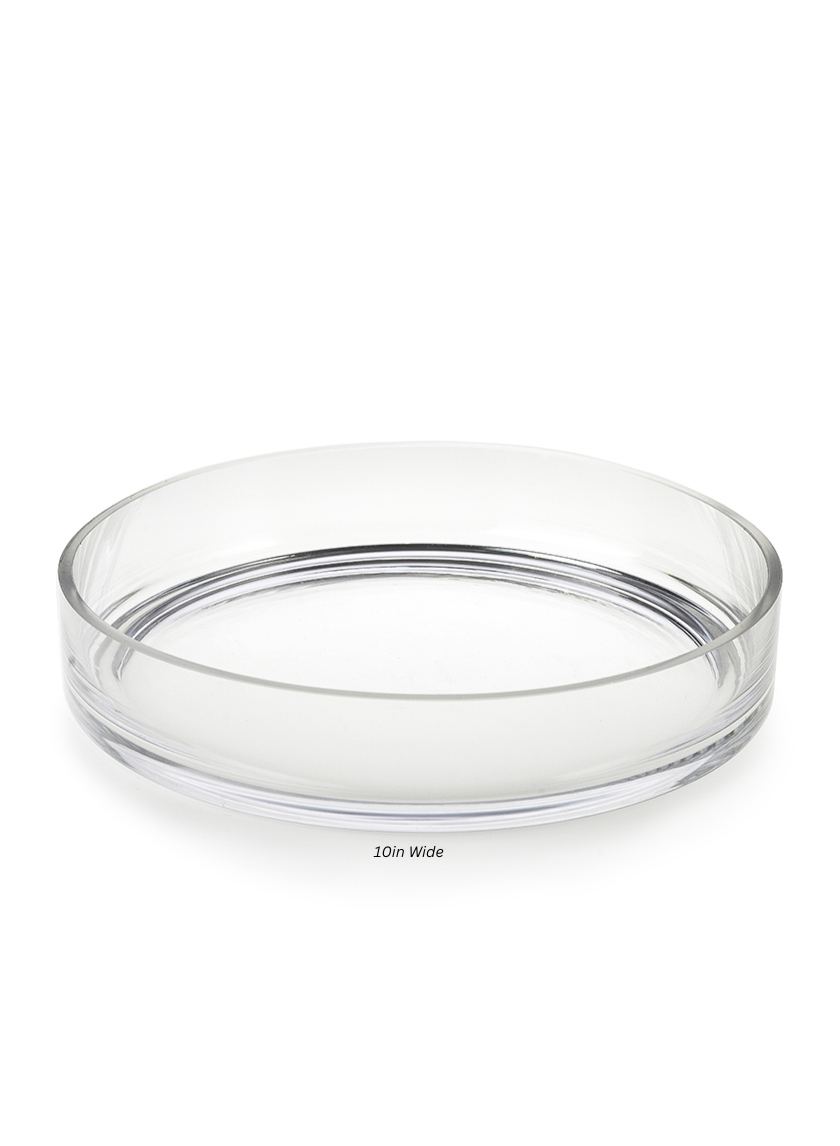 Transparent Glass Bowls, Set of 2 Decor Jamali Garden 10in Wide - Large EACH