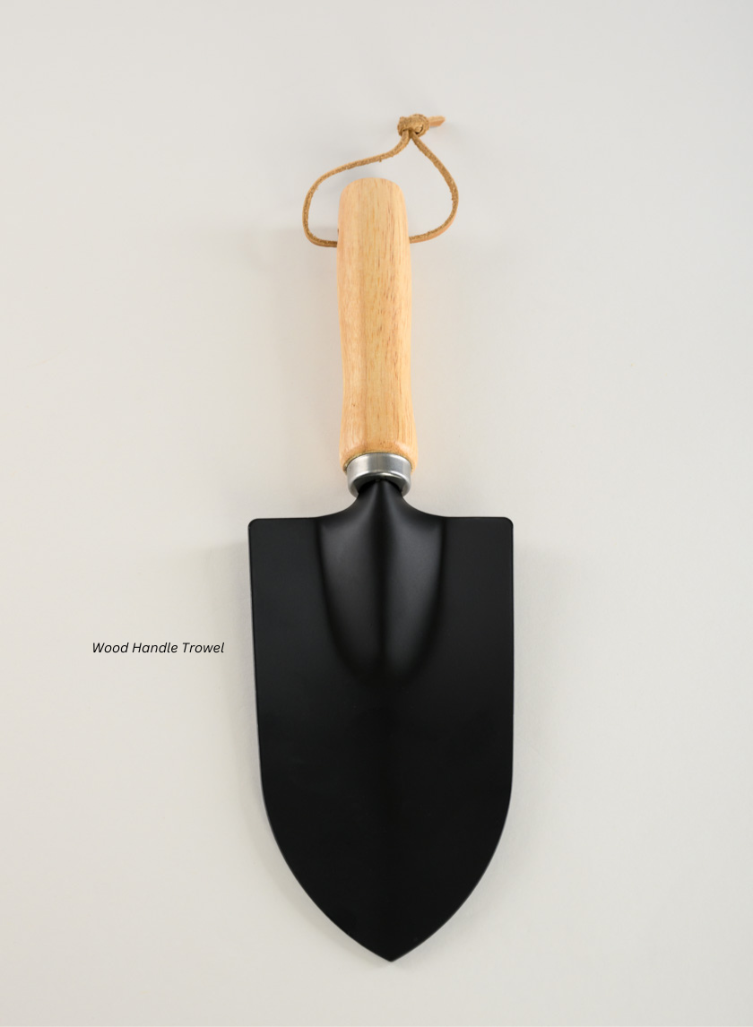 Wood Handle Tranplanter and Trowel Decor Jamali Garden Black and Beige Trowel EACH
