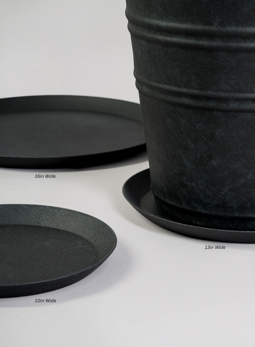 Black Plastic Saucer Decor Jamali Garden