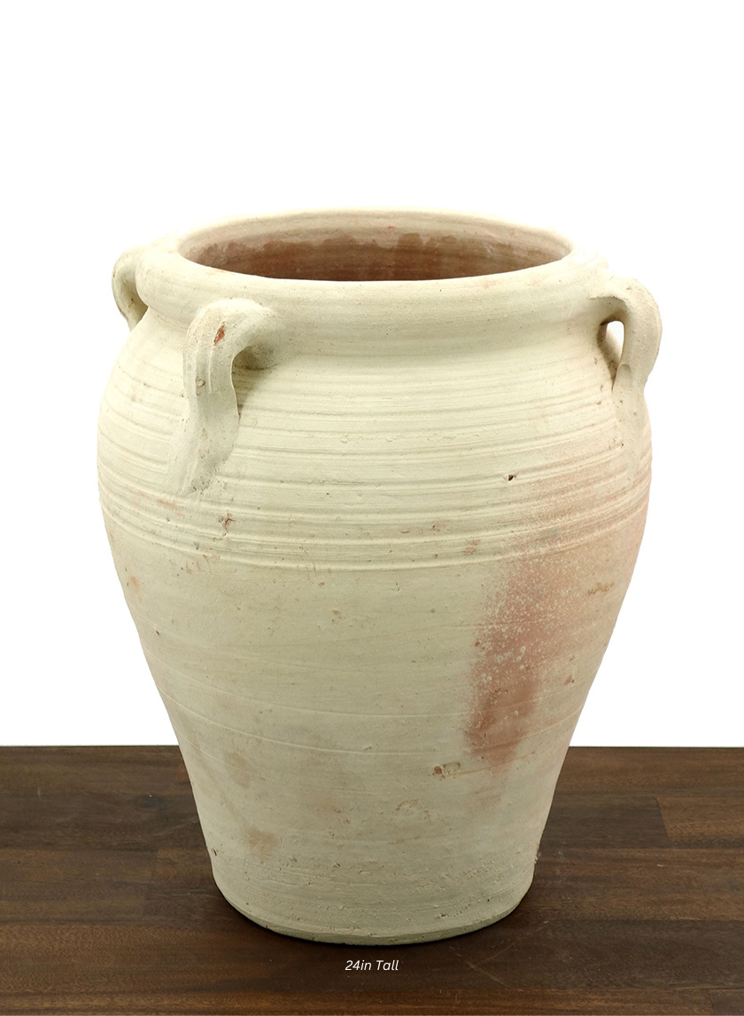 Tunisian Handmade Euphrates Clay Jars Decor Jamali Garden 24in Tall EACH