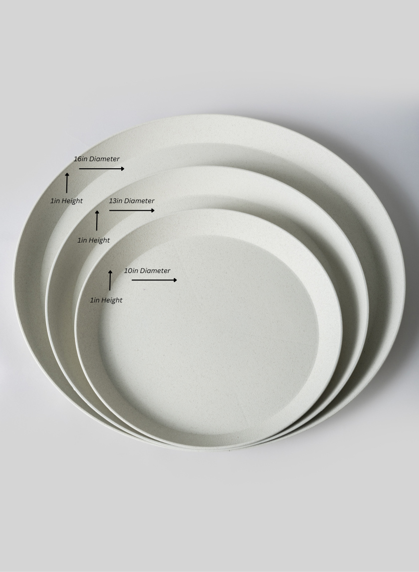 White Plastic Saucer Decor Jamali Garden