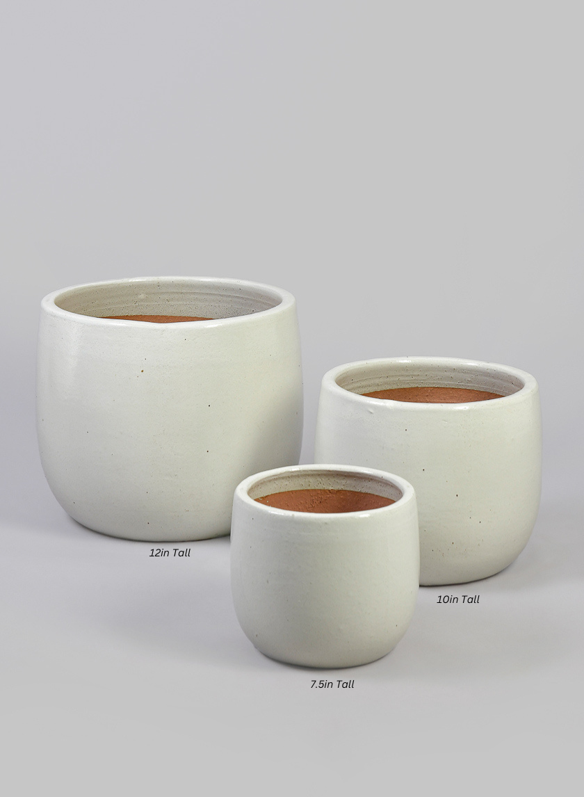 Deck Clay & Ceramic Planters, Yucatan White Decor Jamali Garden