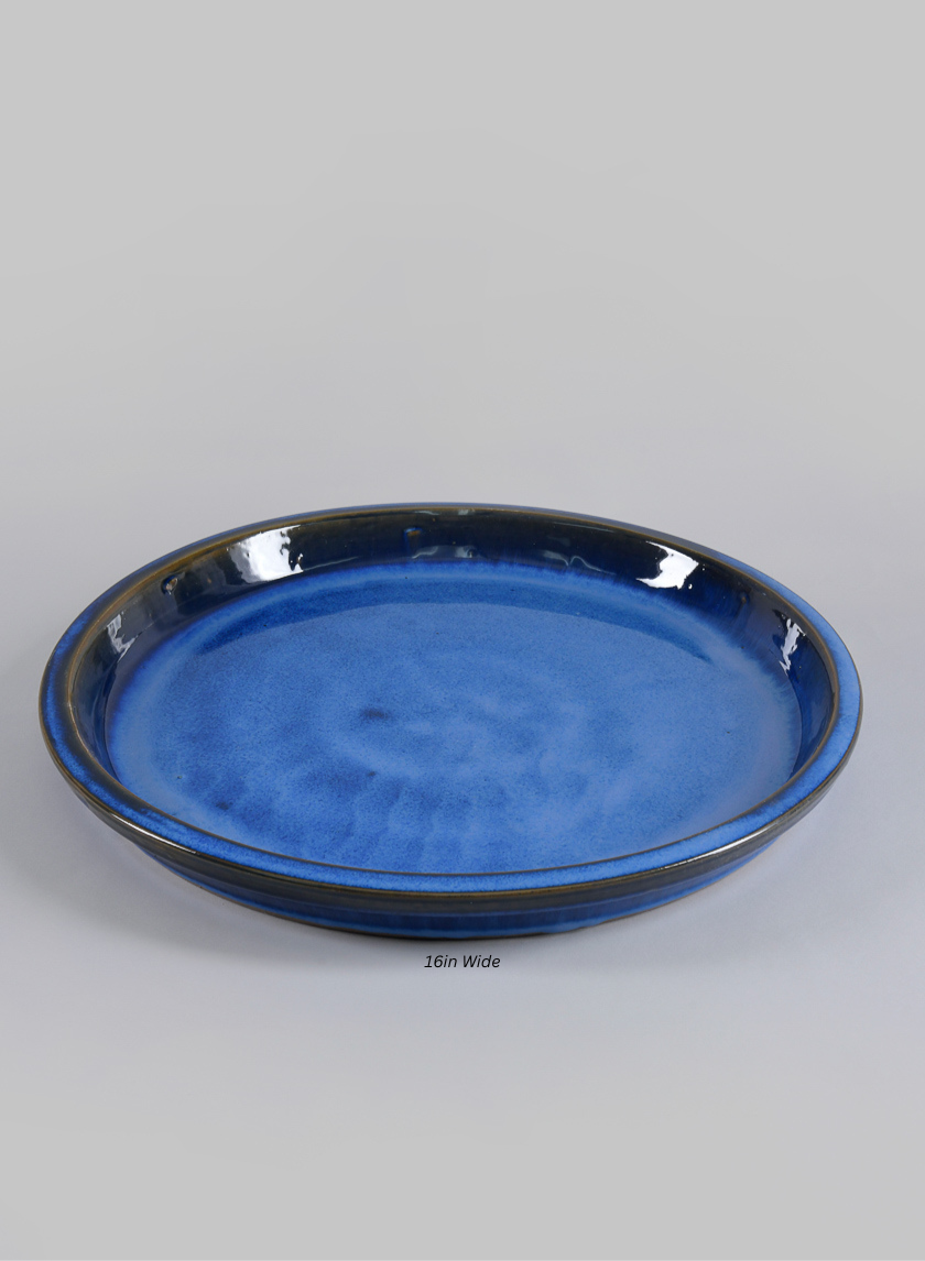 Blue Clay & Ceramic Saucer Decor Jamali Garden
