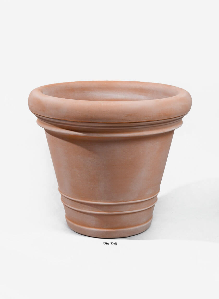 Impruneta Rolled Rim Planter Decor Jamali Garden Terracotta 17in Tall EACH