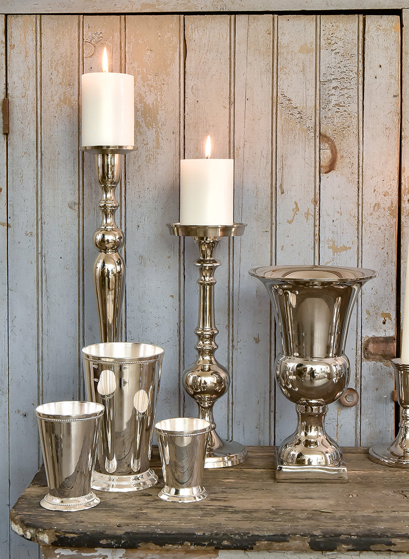 Silver Julep Cup Vases Decor Jamali Garden
