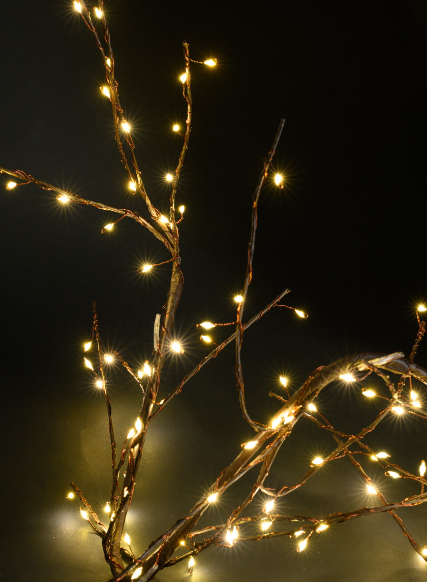 6ft Long Flexible Forest Branch Light, Warm White, Brown Branch Decor Jamali Garden