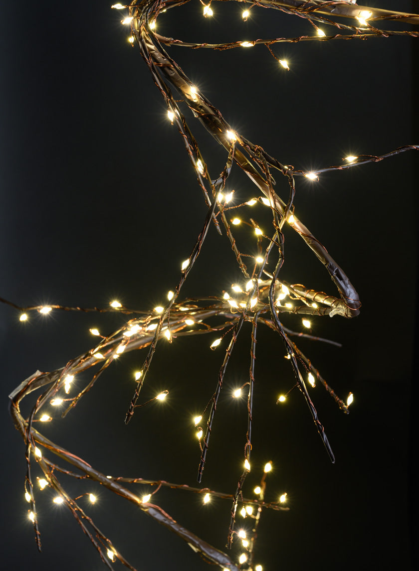 6ft Long Flexible Forest Branch Light, Warm White, Brown Branch Decor Jamali Garden