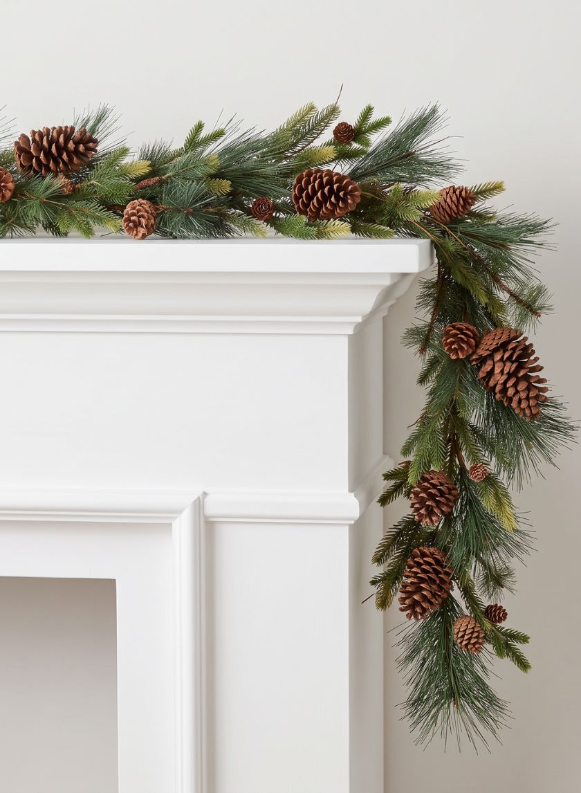 5ft Long Mixed Pine Garland with Pine Cones, Case of 4 Decor Jamali Garden