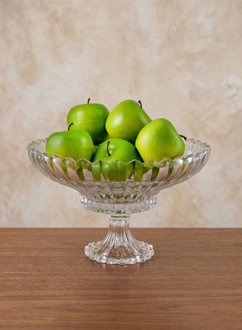 12.5in Wide The Grand Dame Glass Compote Decor Jamali Garden