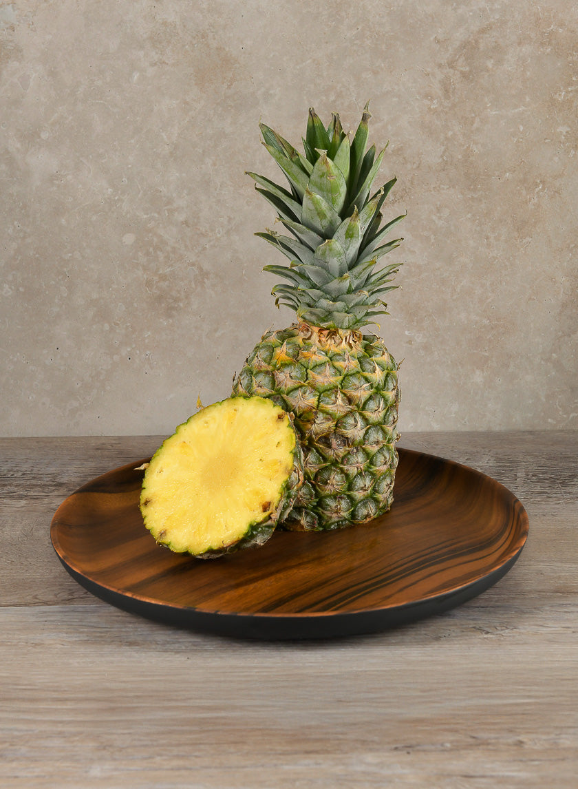 12in Wide Akai Dark Walnut Look Ceramic Decorative Plate Decor Jamali Garden