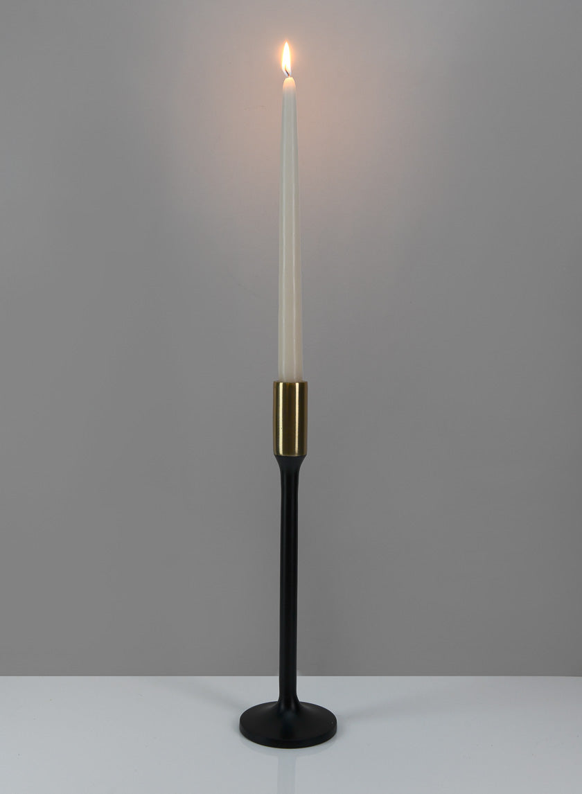 Zaragoza Black & Gold Metal Candlestick Decor Jamali Garden