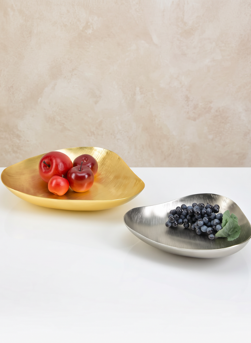 Andalus Gold & Silver Trays, Set of 2 Decor Jamali Garden
