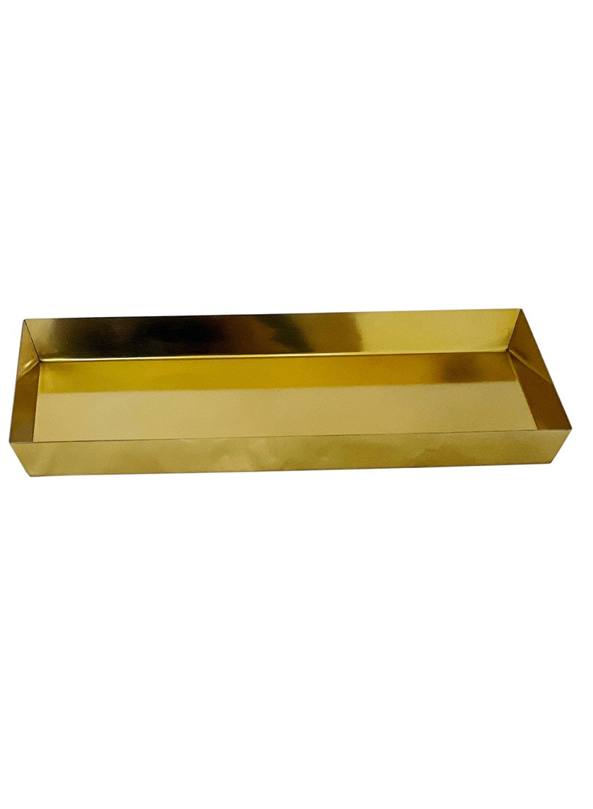 12in Long Rectangular Le Mans Gold Tray Decor Jamali Garden