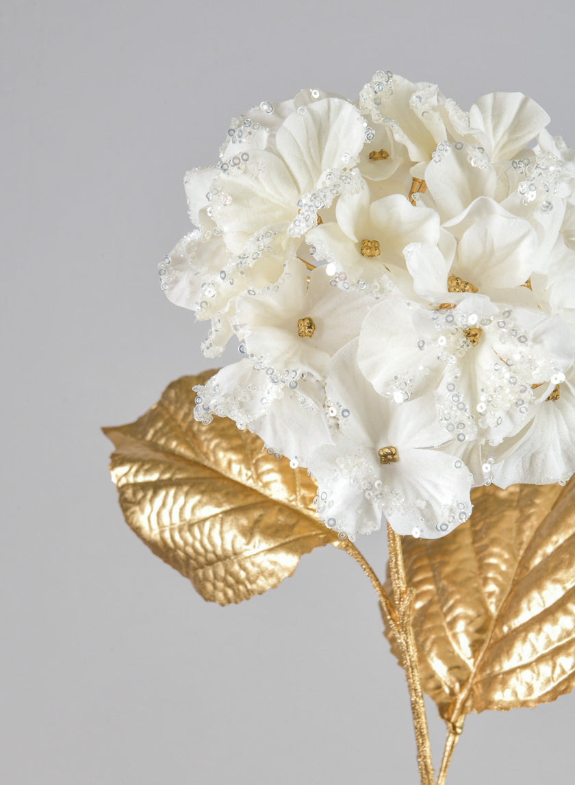 26in Long White Hydrangea Spray Decor Jamali Garden