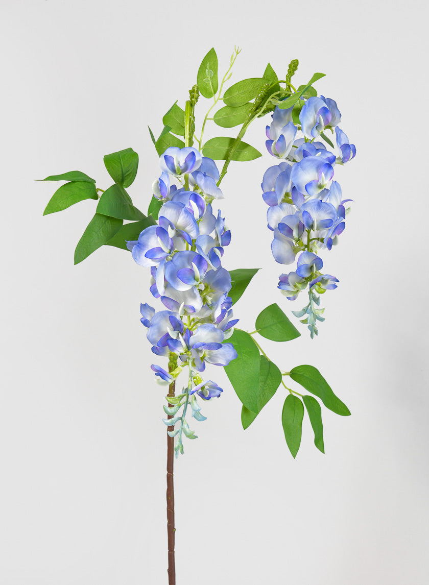 37in Long Blue Wisteria Spray, Case of 12 Decor Jamali Garden