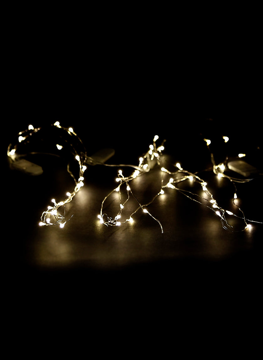 7ft Long 20-Warm-White-Mini-Lights String, Set of 6 Decor Jamali Garden