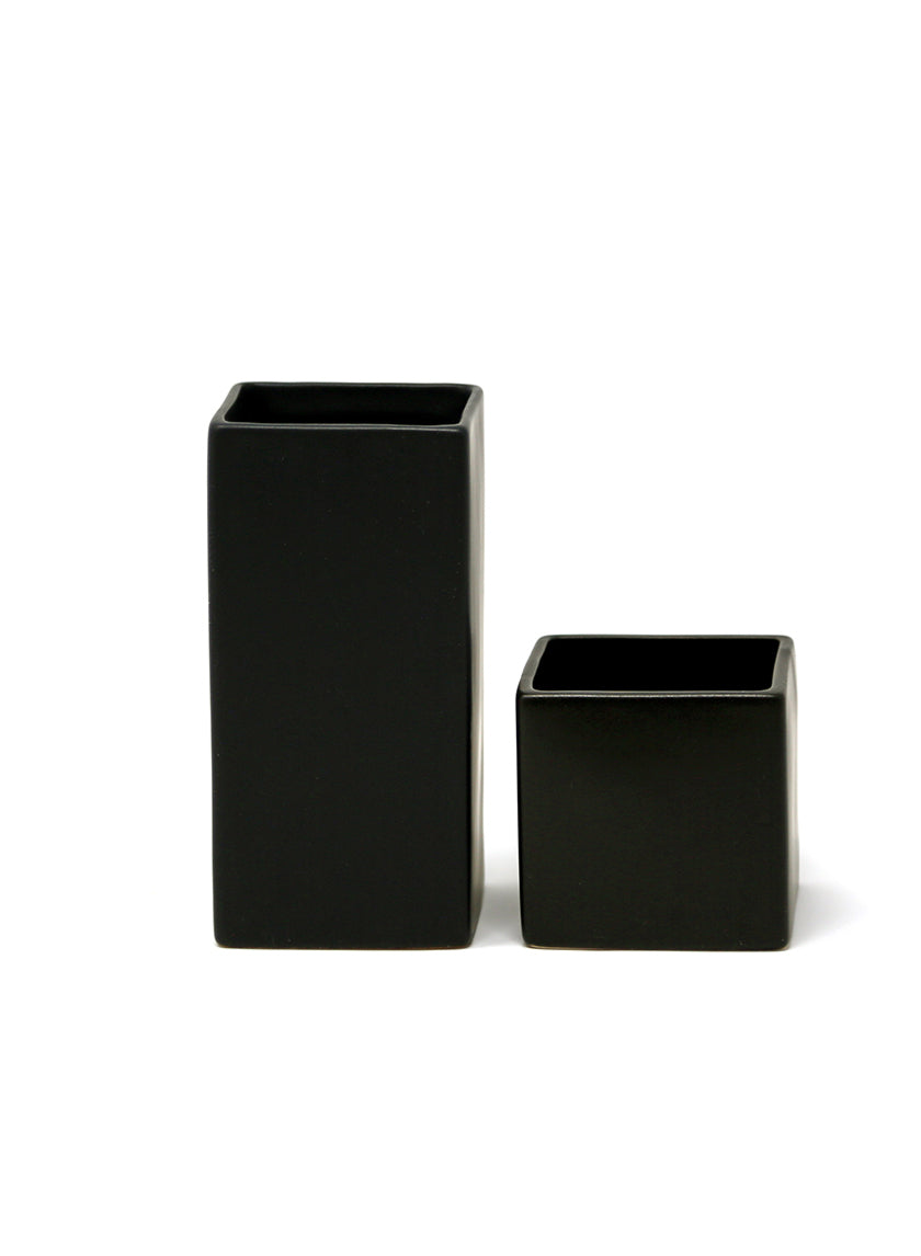Square Matte Black Ceramic Decor Jamali Garden