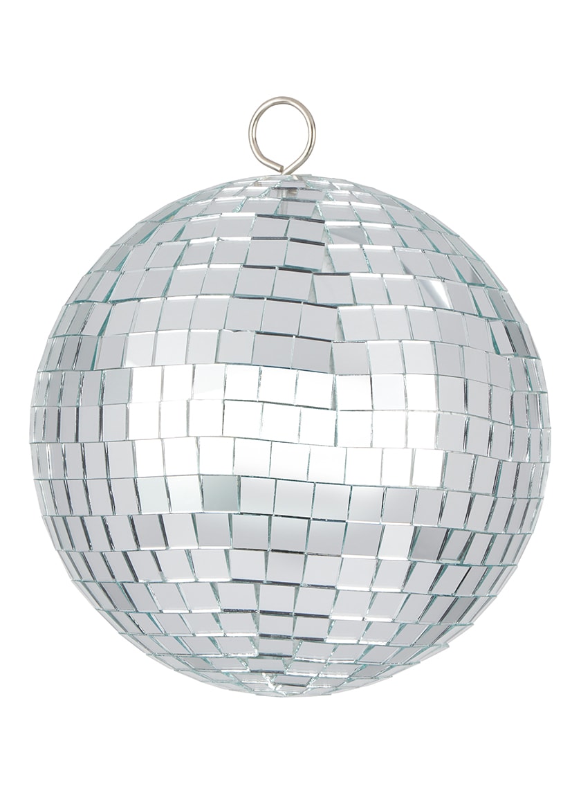 4in Round Silver Mirror Ball Ornaments, Set of 6 Decor Jamali Garden