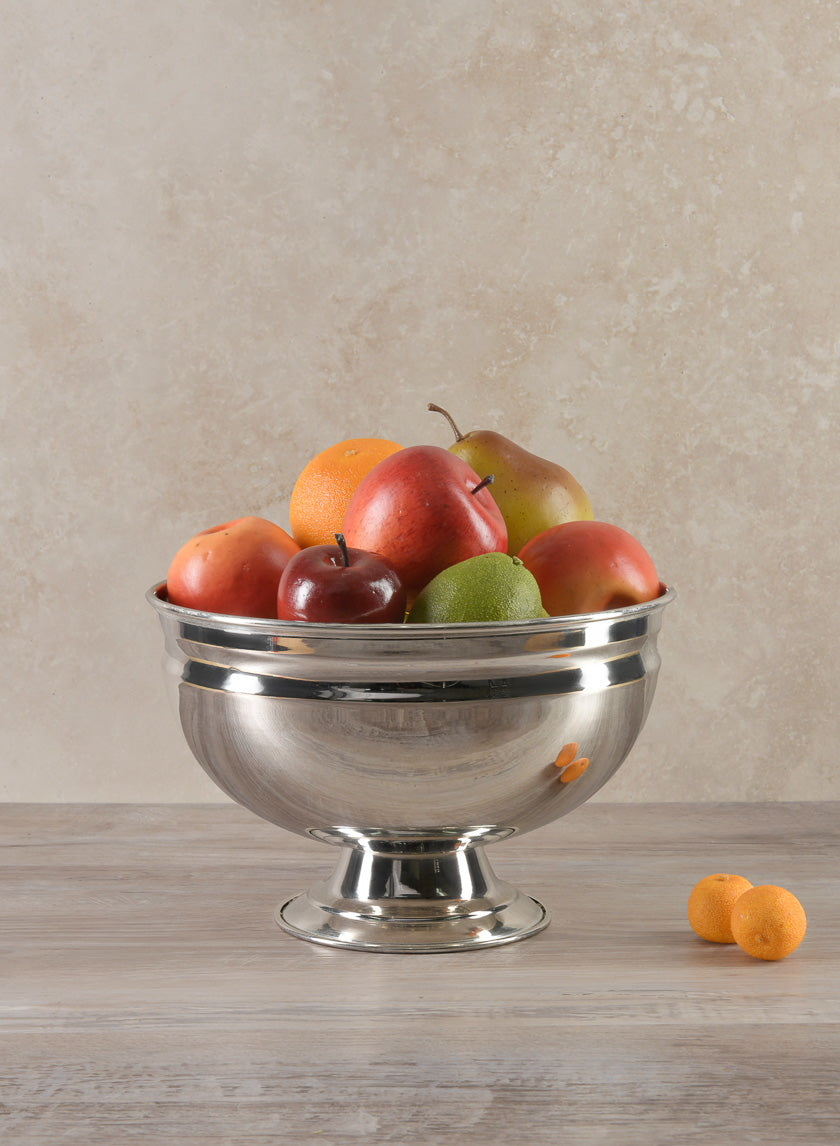 Silver Pedestal Brass Bowls Decor Jamali Garden