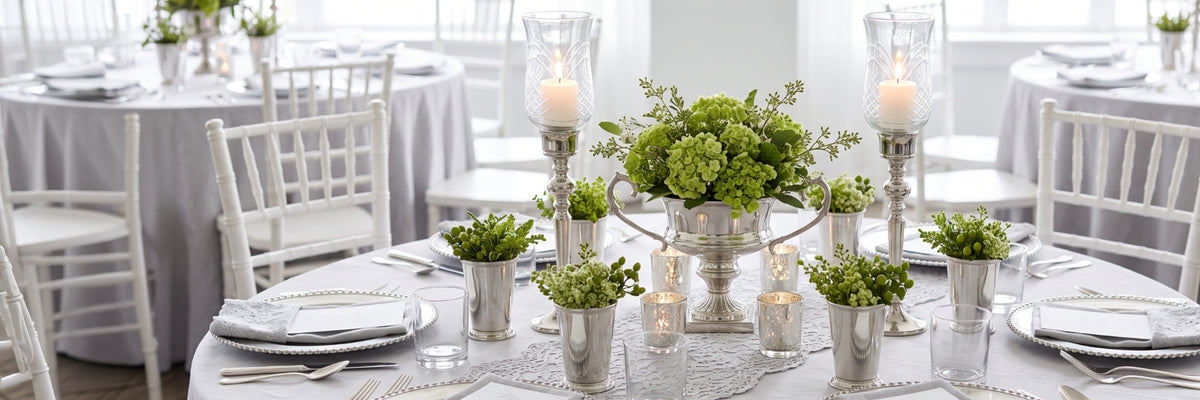 Silver Classics That Speaks Elegance and Traditional Decor in white table