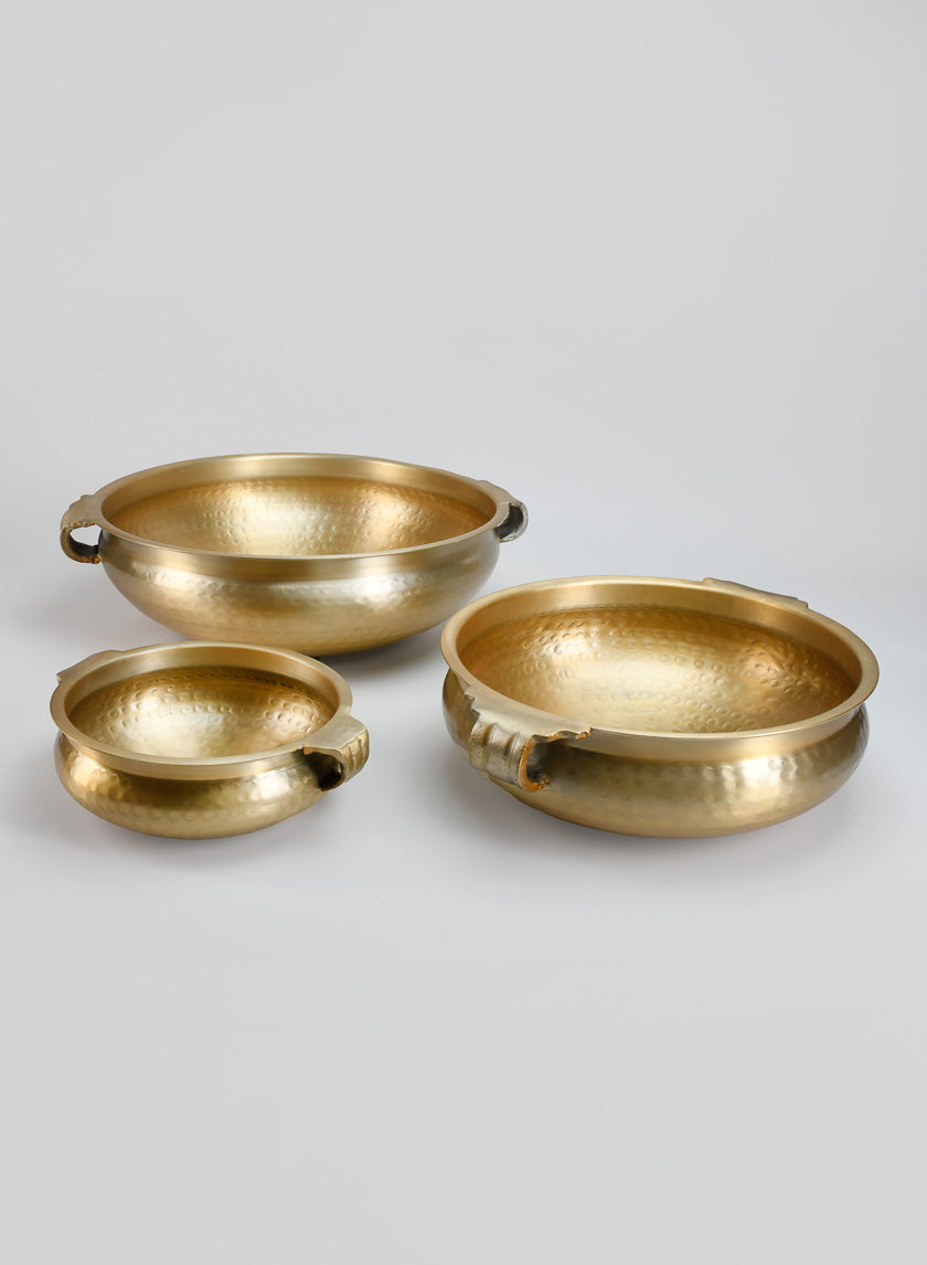Gold Aluminum Urn Bowls Decor Jamali Garden