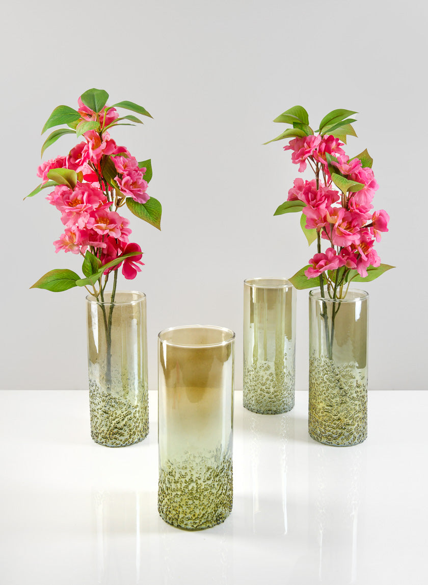 Strasbourg Speckled Green Luster Glass Cylinder