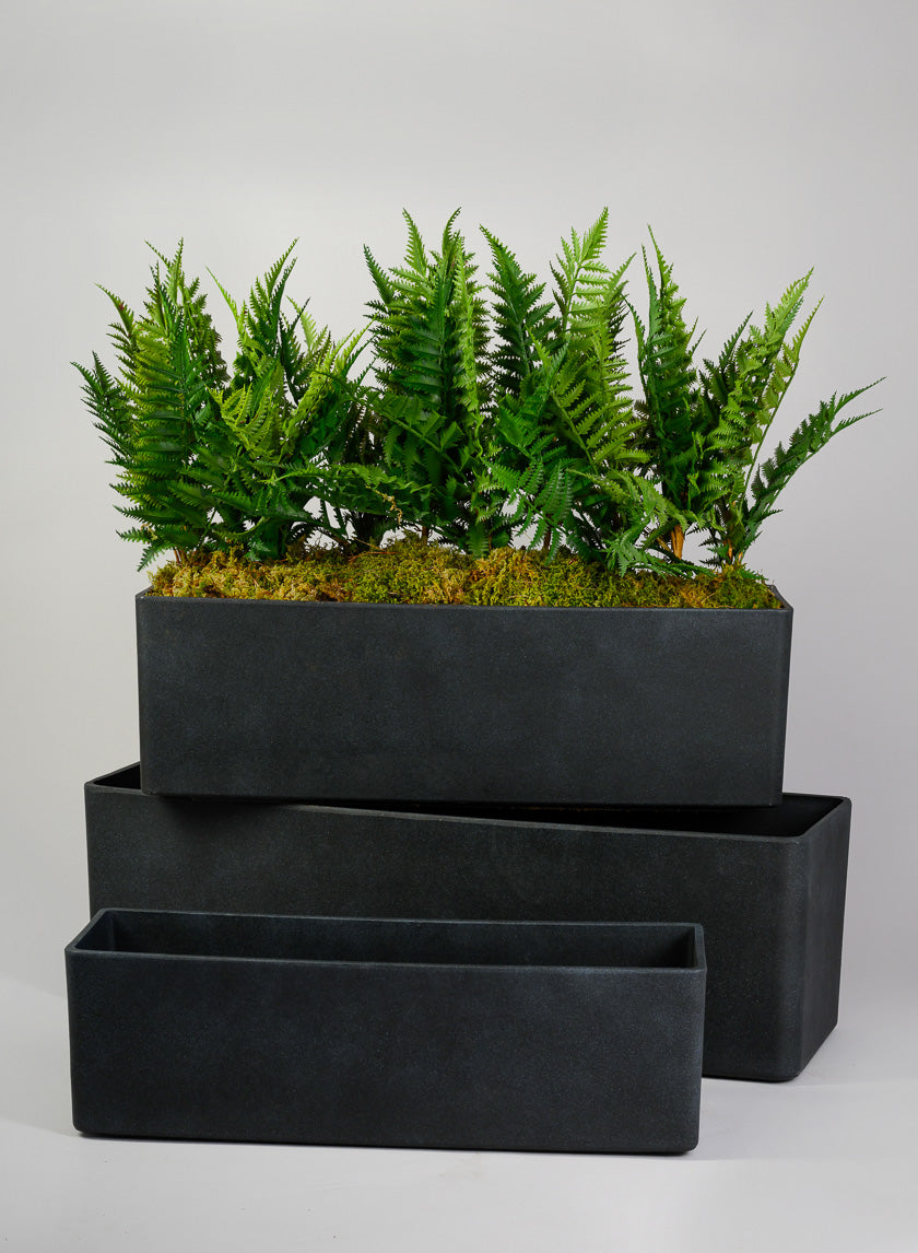 32.5Dia x 11W X 10H Campagna BLK Classic Light Weight Window box Decor Jamali Garden