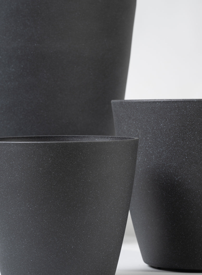 Milano Black Real Look PVC Planter Decor Jamali Garden