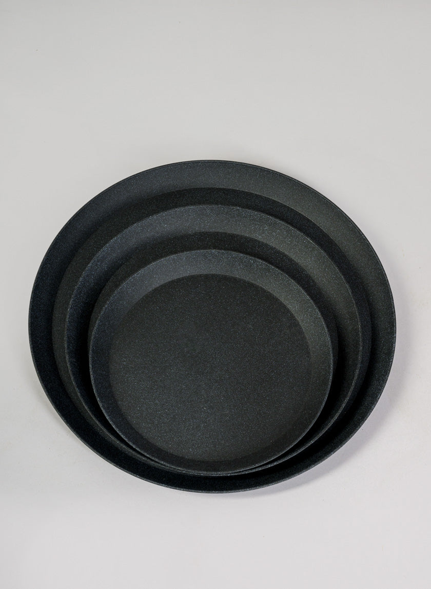 Black Plastic Saucer Decor Jamali Garden