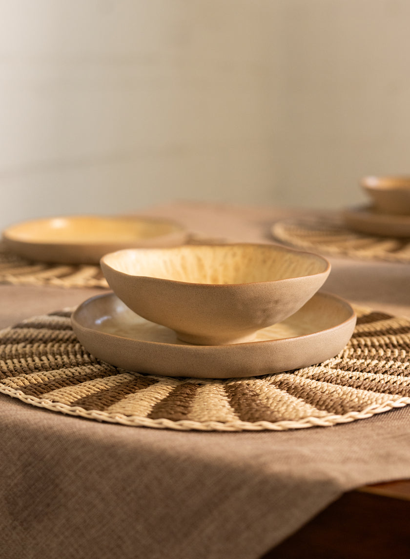 8.5in Wide Satsuma Artisan Plate Decor Jamali Garden