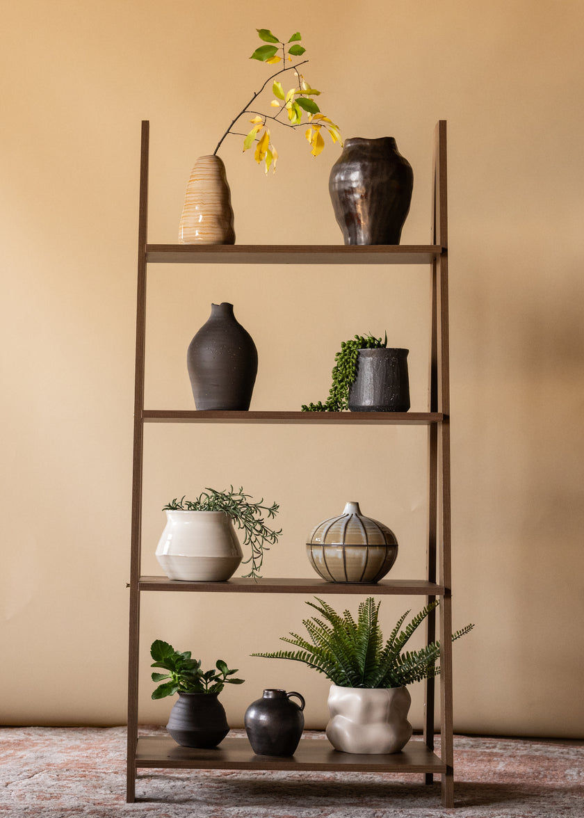 5in Tall Hagi Black Terrazo Planter Decor Jamali Garden