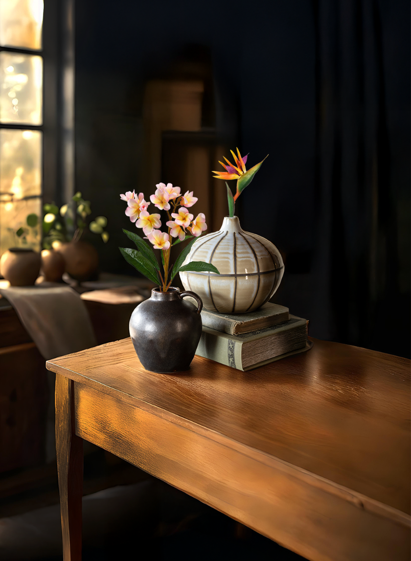 37in Long Orange Bird Of Paradise, Case of 12 Decor Jamali Garden