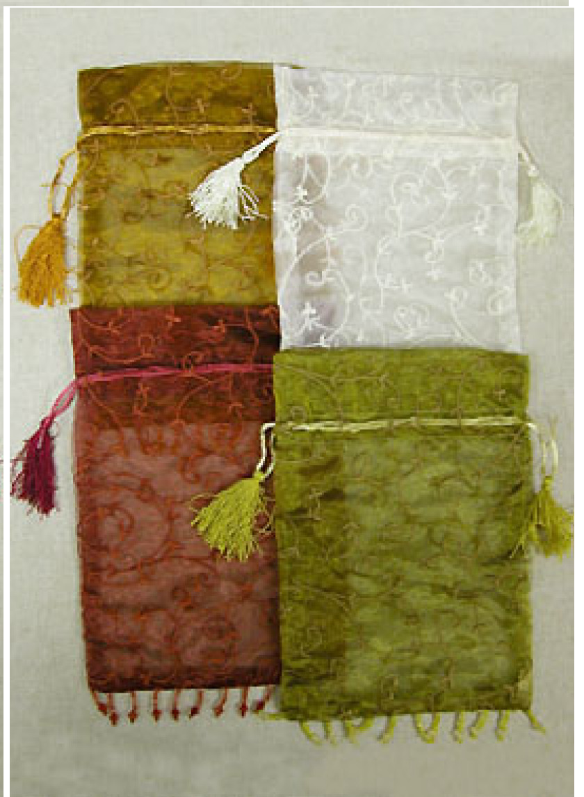 Embroidered Organza Bags Decor Jamali Garden