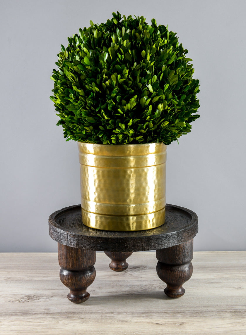 14in Wide Banjara Reclaimed Look Black Rugged Wood Stand Decor Jamali Garden