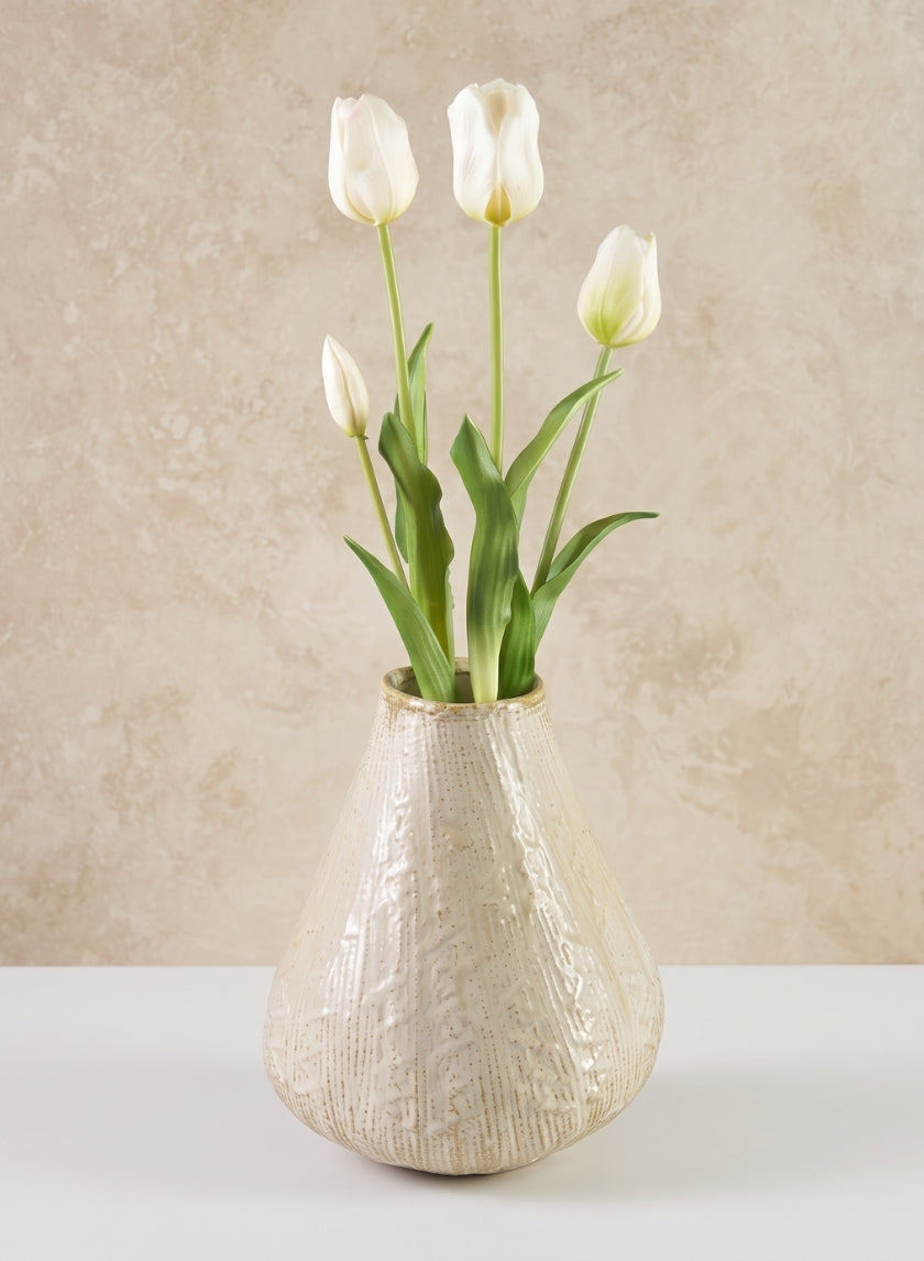 10in Tall Bashira Ethnic Ceramic Vase Decor Jamali Garden