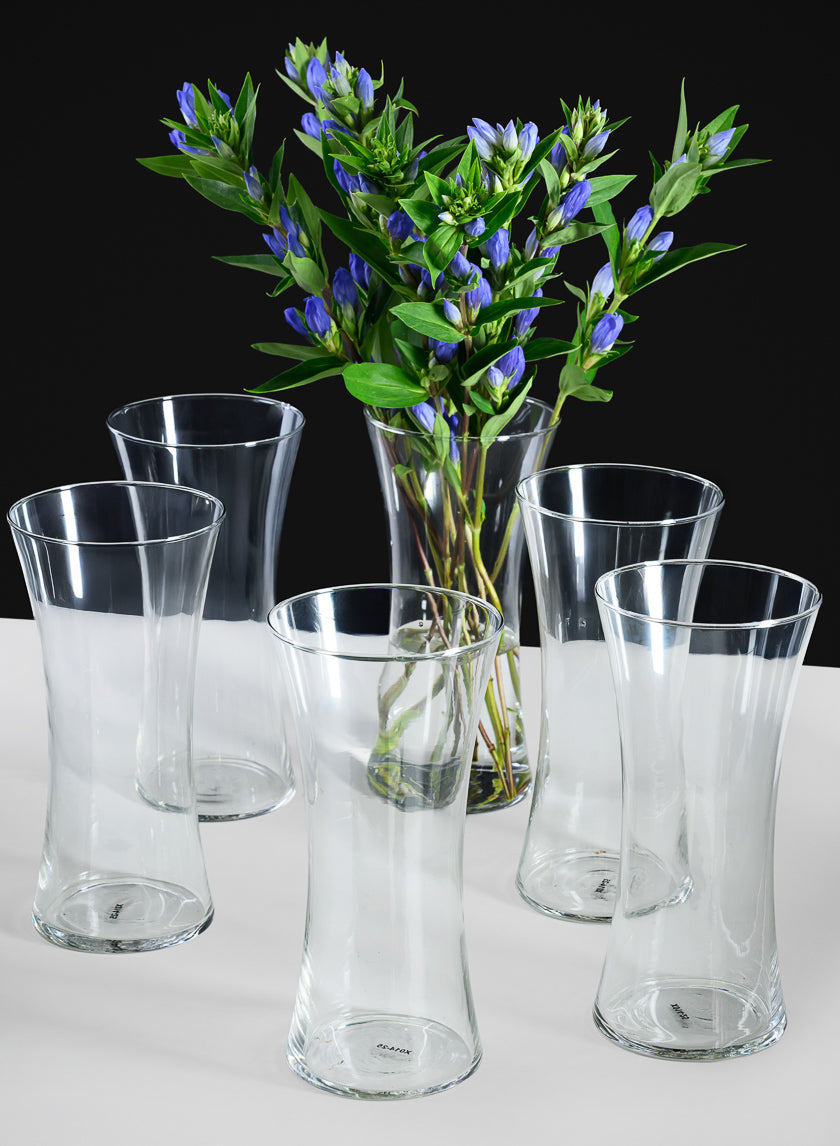 10in Tall Best Value Florist All Purpose Glass Vase, Set of 6 Decor Jamali Garden