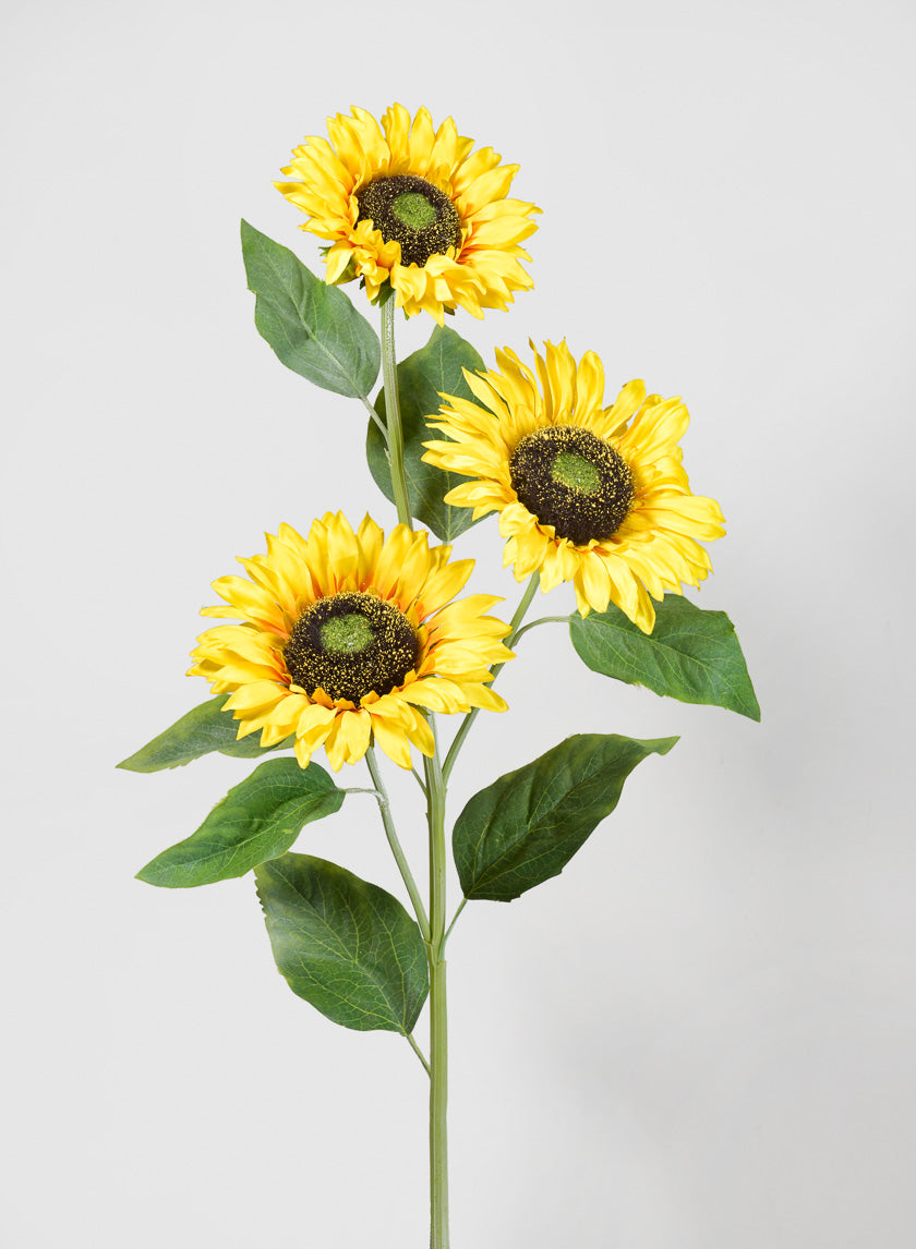 38in Long Yellow Sunflower Stem, Case of 12 Decor Jamali Garden