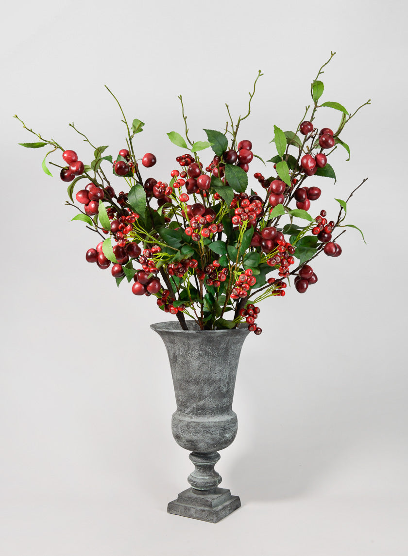 28in Long Red Berry Pick, Case of 12 Decor Jamali Garden