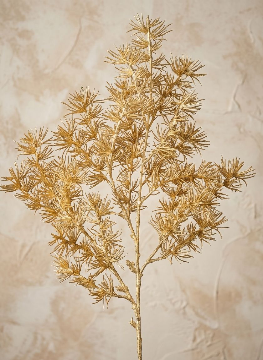 36in Long Gold Japanese Pine Branch Decor Jamali Garden