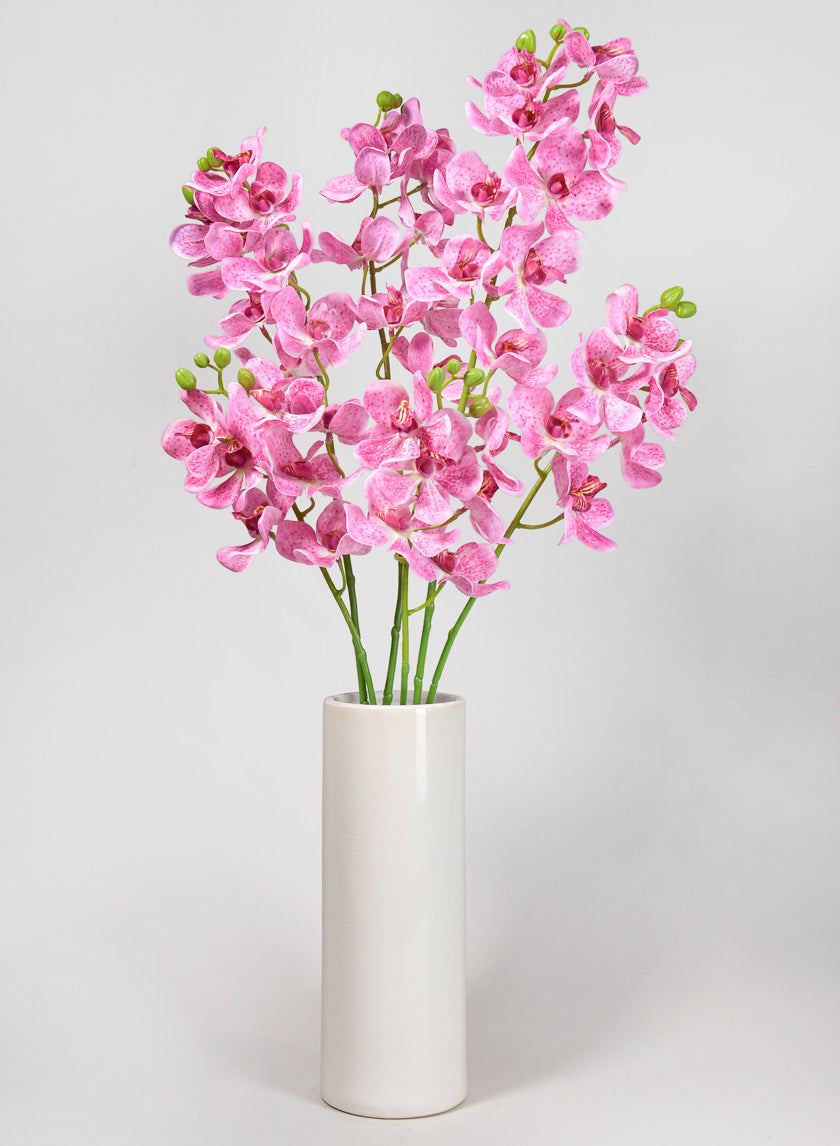 33in Long Pink Double Orchid Stem, Case of 12 Decor Jamali Garden
