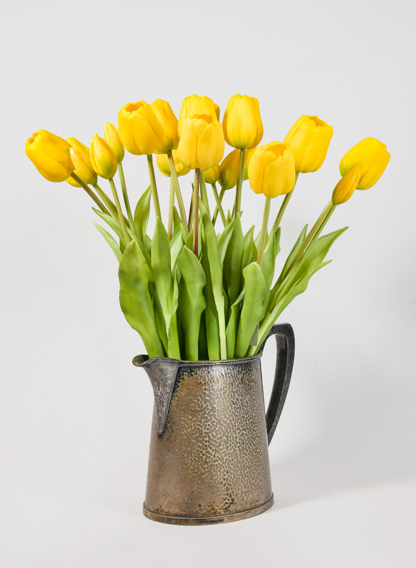 18in Long Yellow Tulip Bunch, Case of 12 Decor Jamali Garden